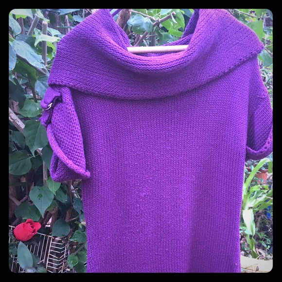 De Rotchild Purple Cowl neck Sweater Size L - Picture 1 of 8